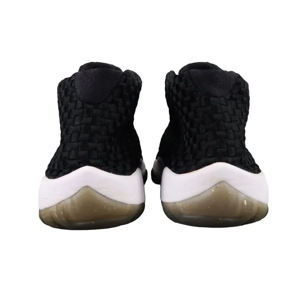 Jordan Future Sneakers Mens 8.5 Nike Air Shoes Woven Mid Black White Basketball